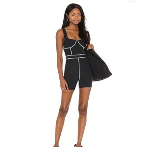 We Wore What Black Corset Bodysuit